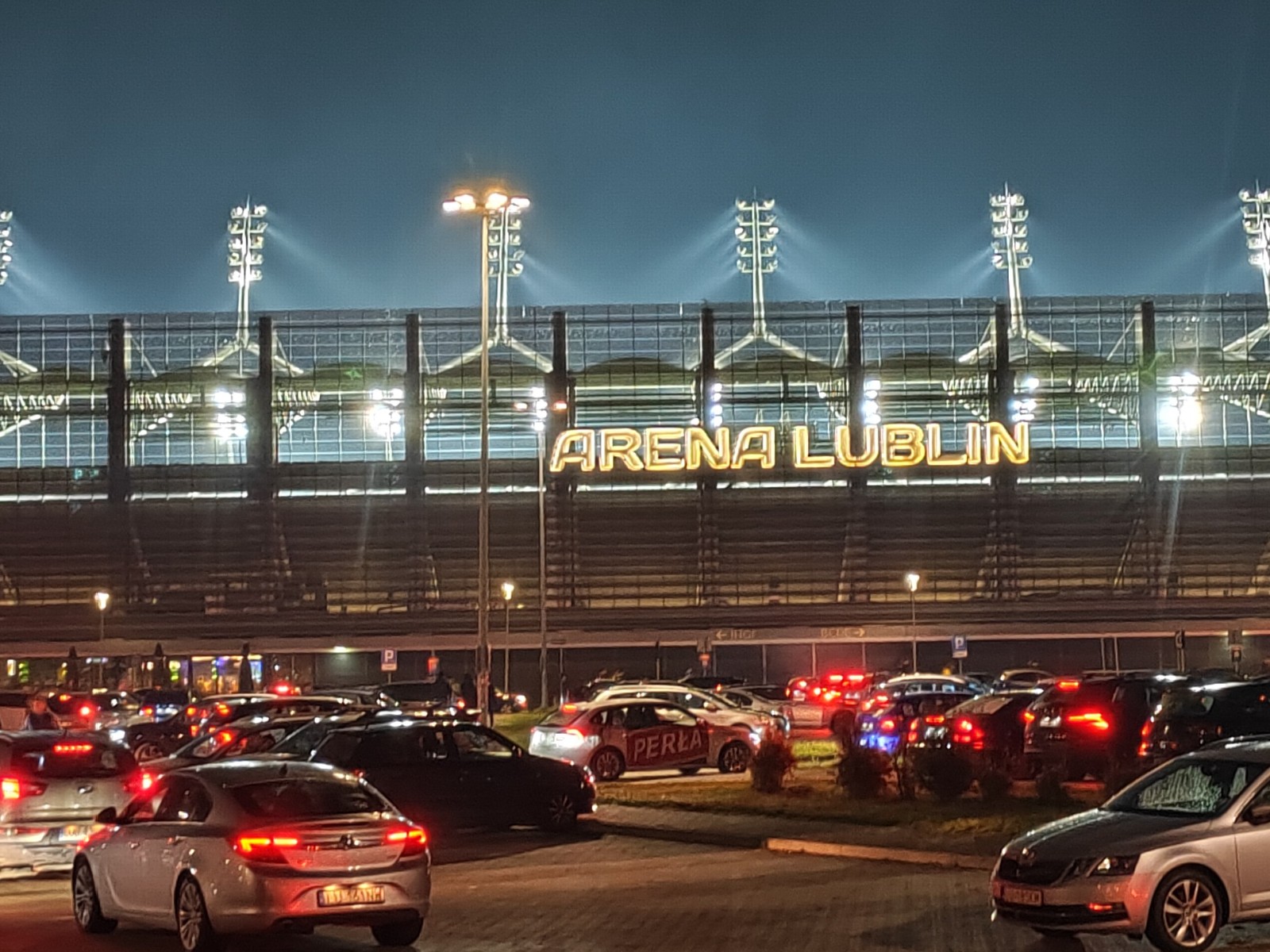 Stadion Motoru Lublin z napisem Arena Lublin